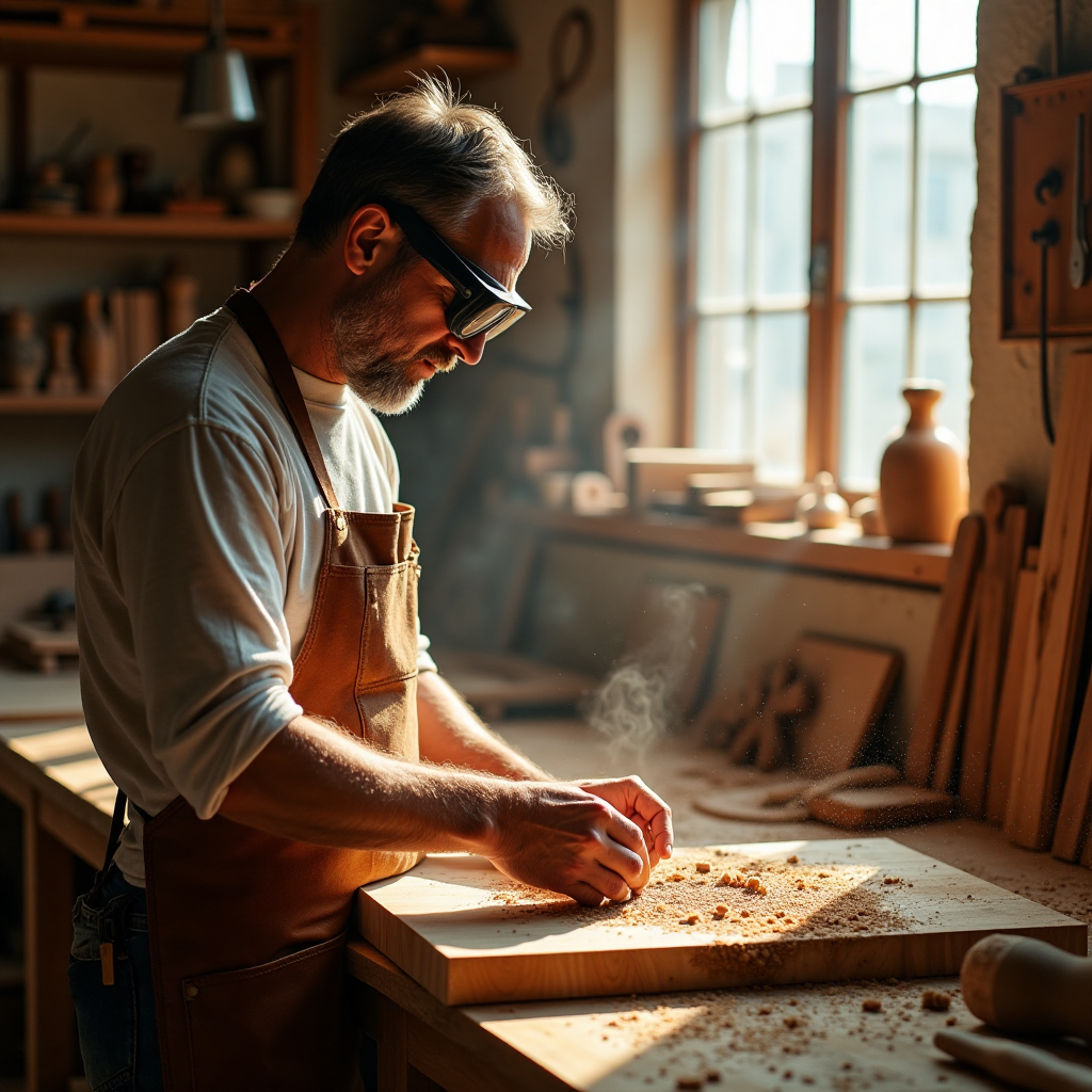 家具職人の様子